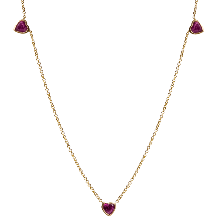 Three Ruby Heart - Ele Keats Jewelry