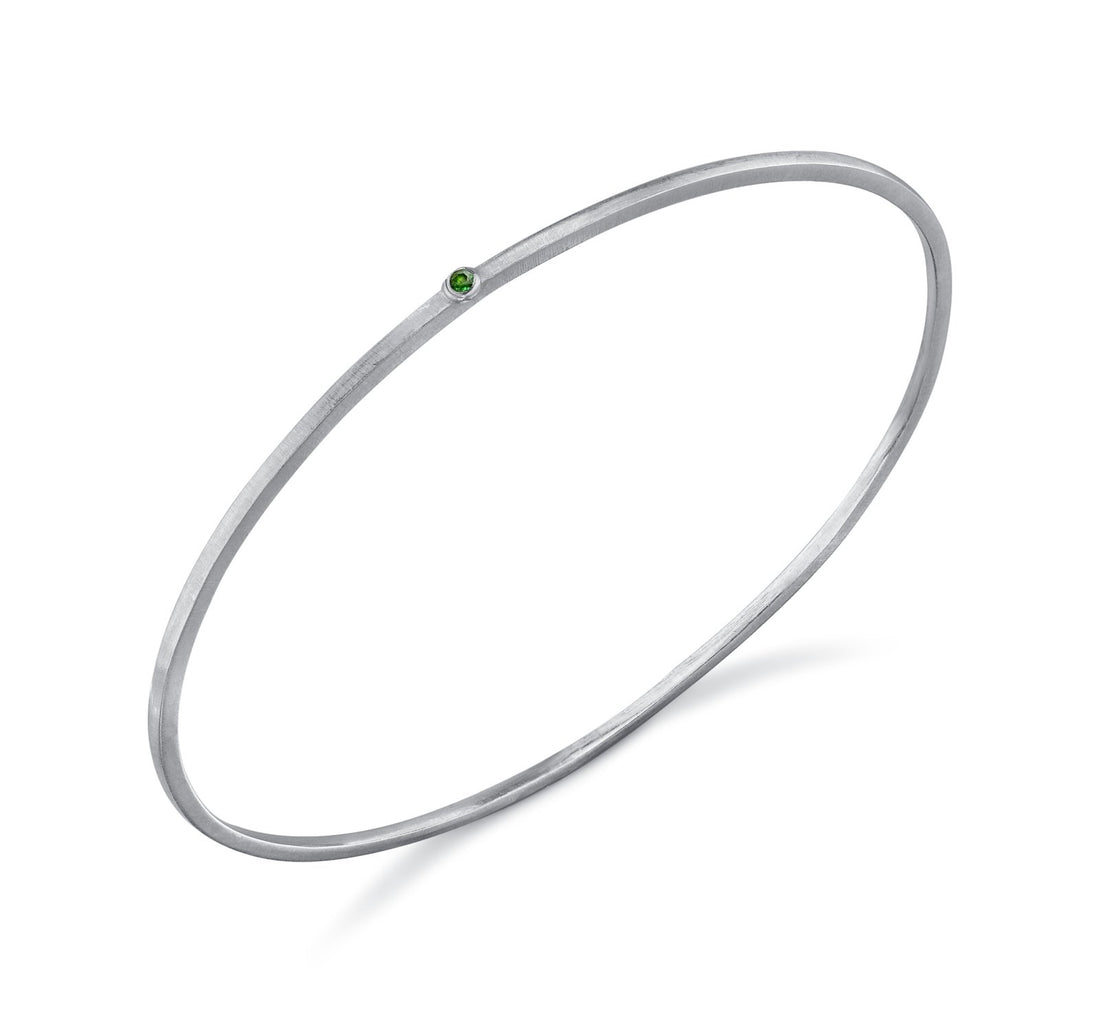 Trust Bangle Emerald - Ele Keats Jewelry