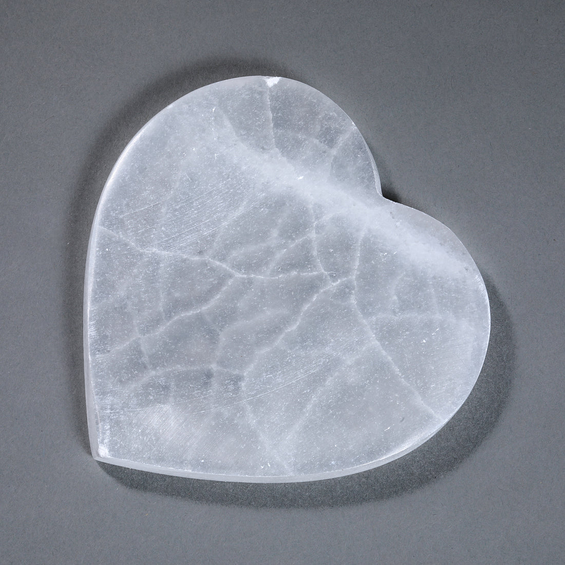 Selenite Heart Plate