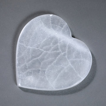 Selenite Heart Plate