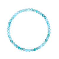 Amazonite faceted beaded bracelet on a white background