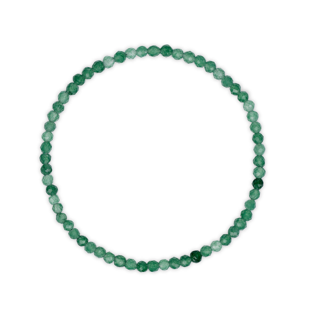 Faceted Green Aventurine Beaded Bracelet