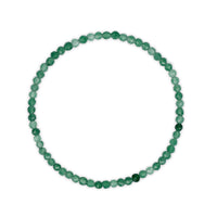 Faceted Green Aventurine Beaded Bracelet