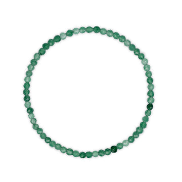 Faceted Green Aventurine Beaded Bracelet