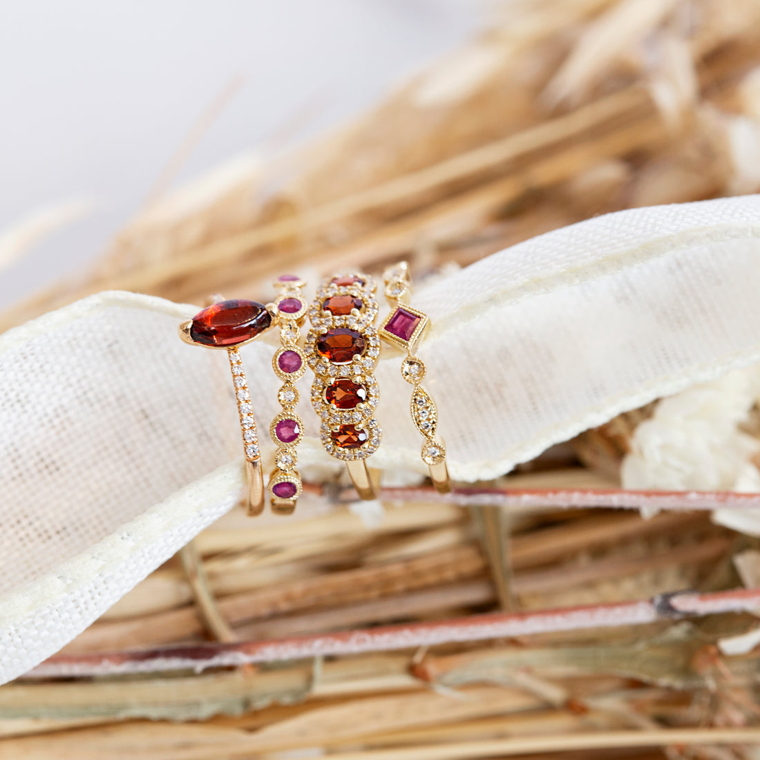 Charmed Ring Garnet