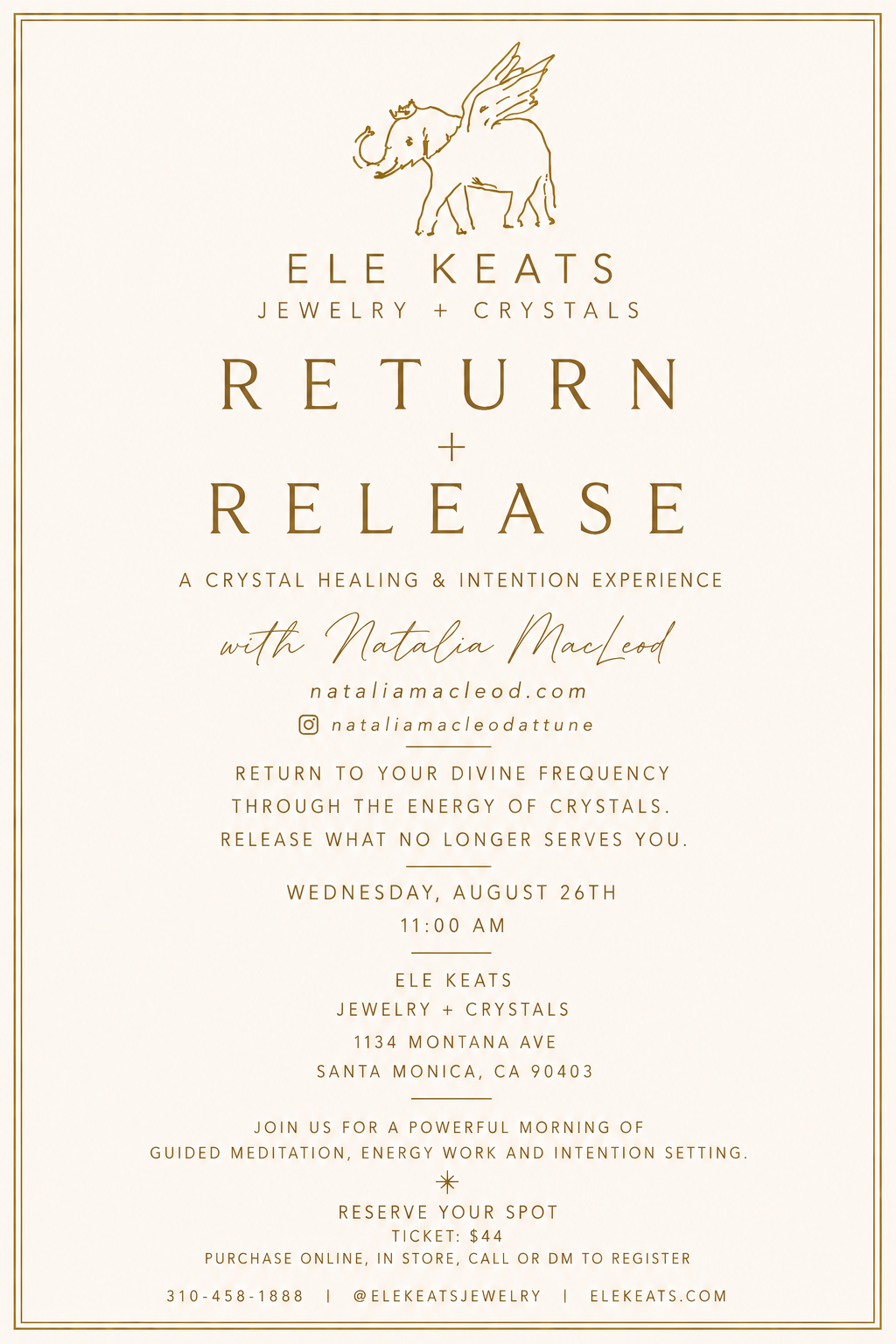 Workshop: Return + Release with Natalia MacLeod Ticket