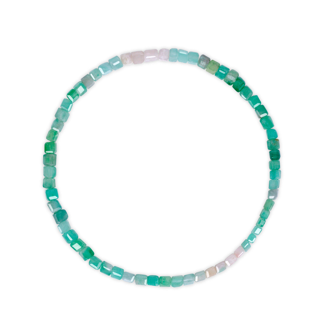 Faceted Emerald Beaded Bracelet
