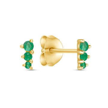 Eve Earrings with Emerald