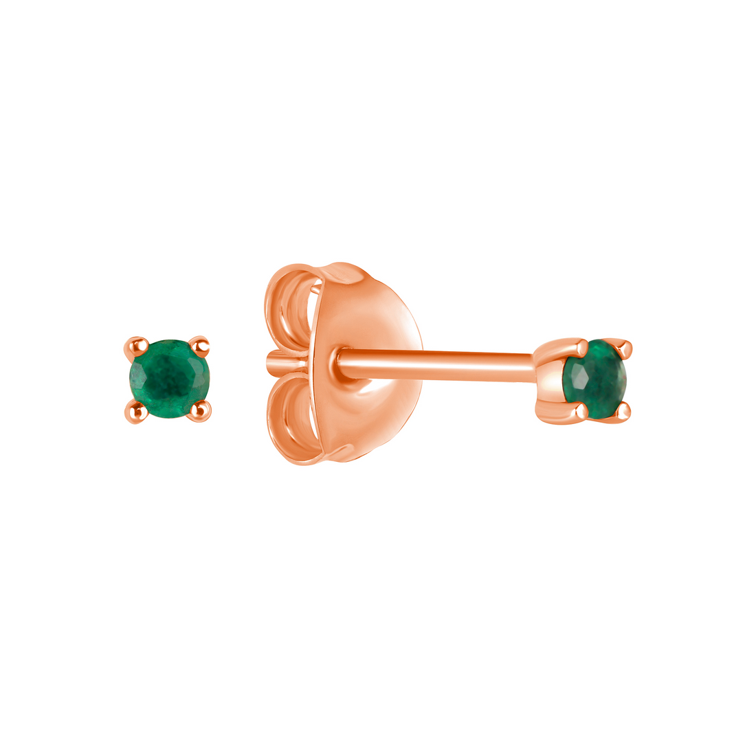 Current Earrings with Emerald