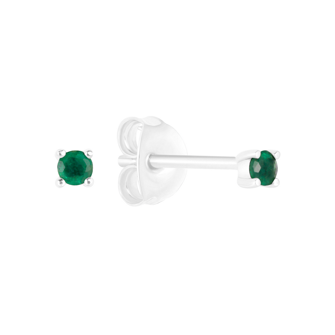 Current Earrings with Emerald