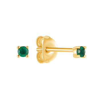 Current Earrings with Emerald