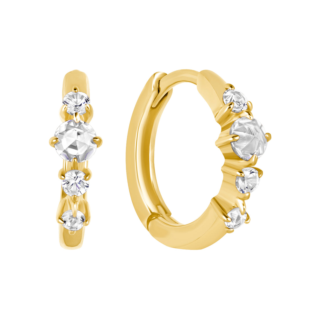 Weaver Earrings with White Sapphire