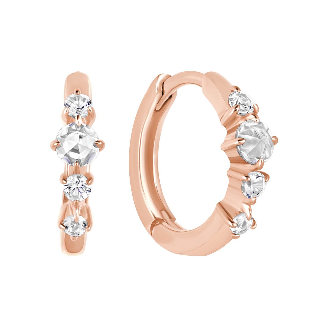 Weaver Earrings with White Sapphire