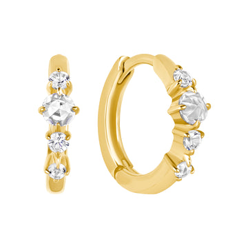 Weaver Earrings with White Sapphire