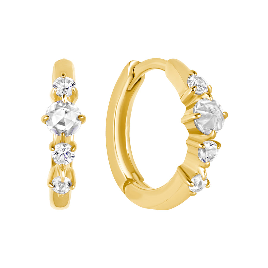 Weaver Earrings with White Sapphire