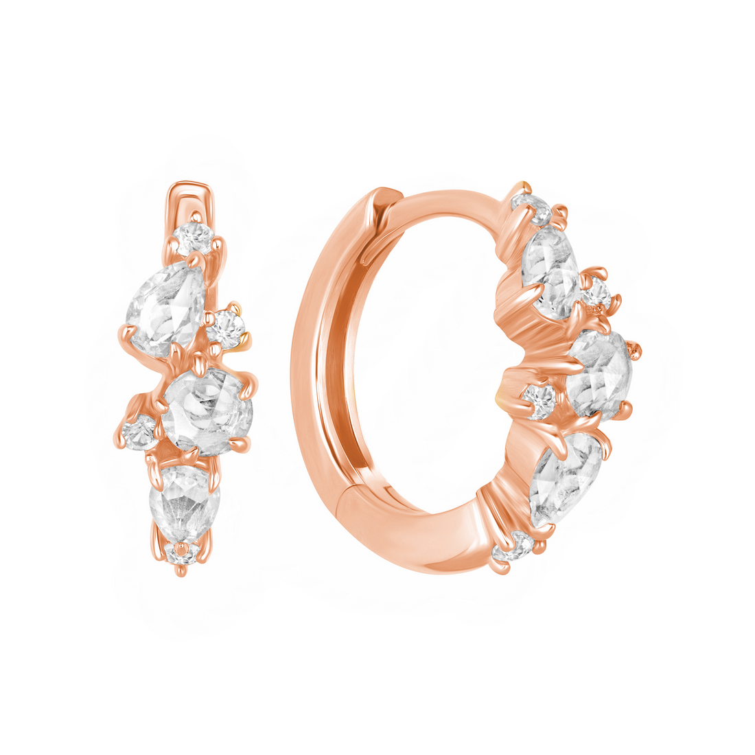 Garland Earrings with White Sapphire
