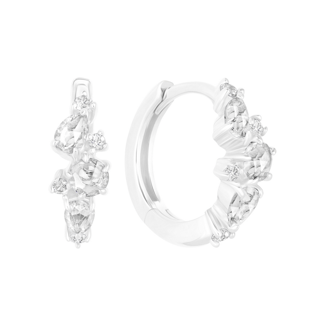 Garland Earrings with White Sapphire