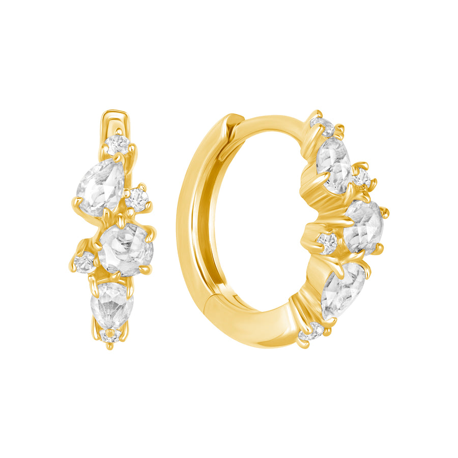 Garland Earrings with White Sapphire
