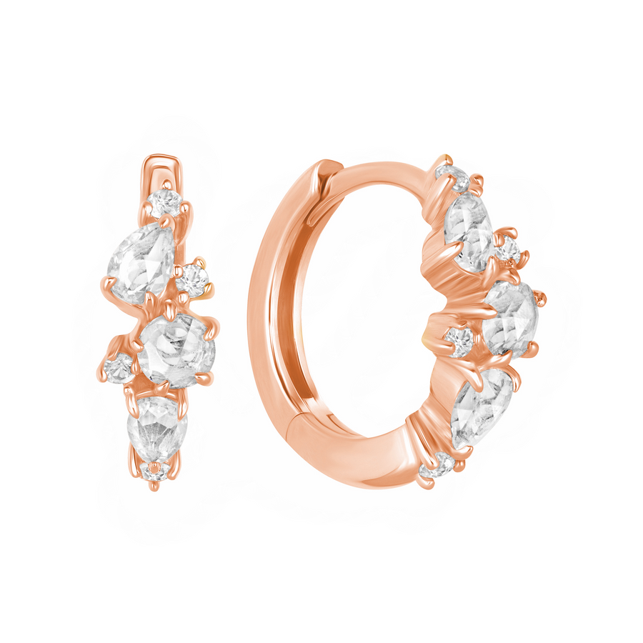 Garland Earrings with White Sapphire