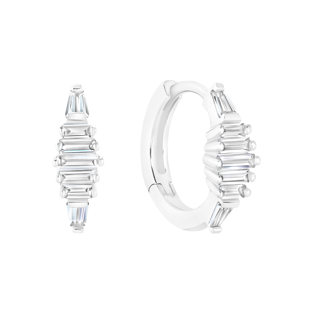 Nuance Earrings with White Topaz