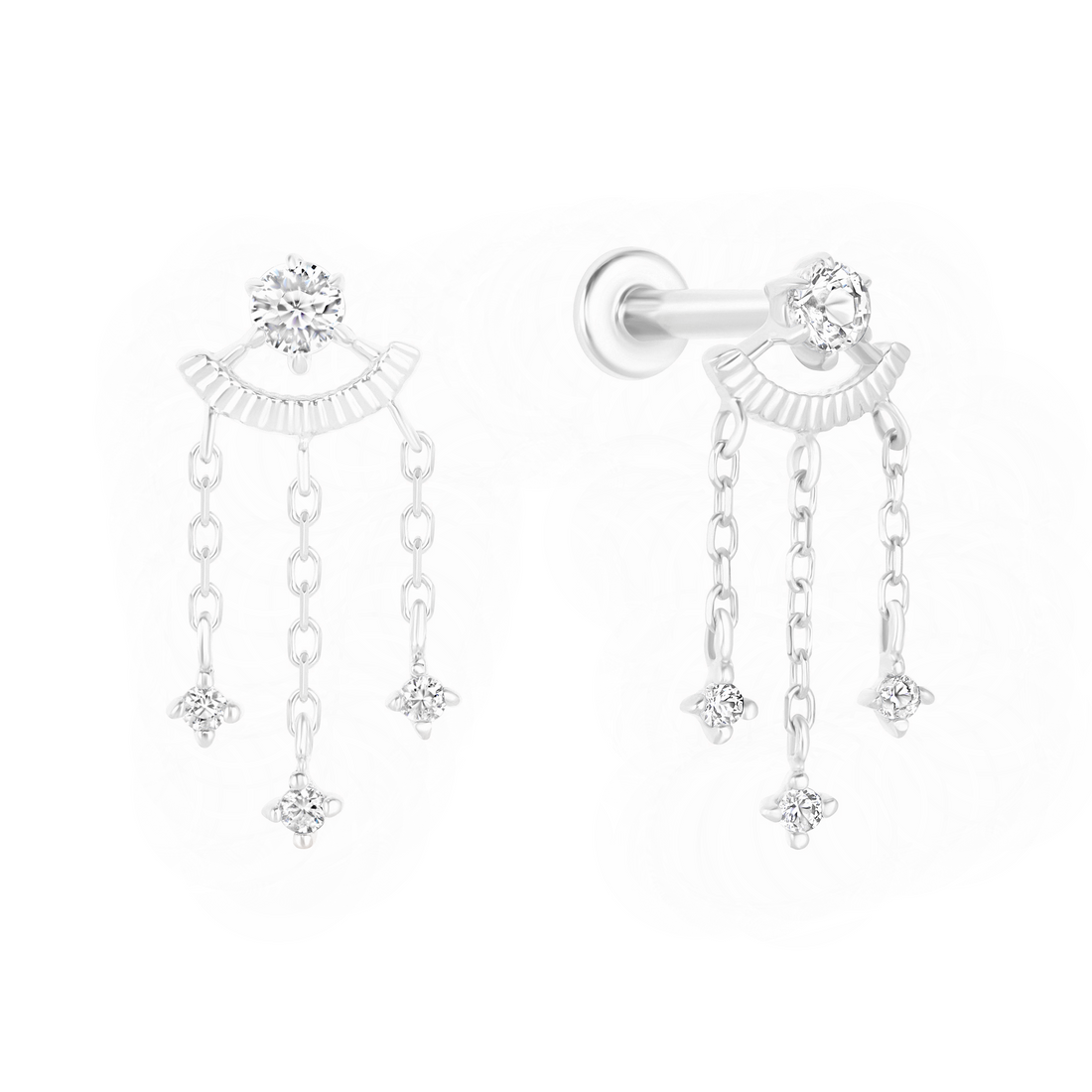 Admire Earrings with White Sapphire