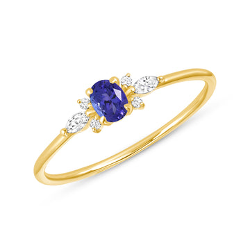 Admire Ring with White Sapphire & Tanzanite