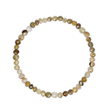 Faceted Green Garnet Beaded Bracelet