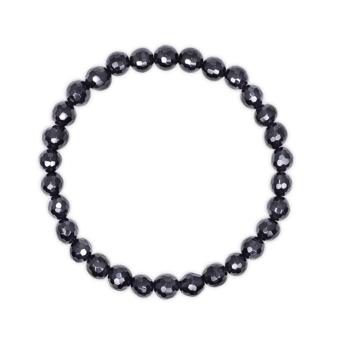 Faceted Onyx Beaded Bracelet