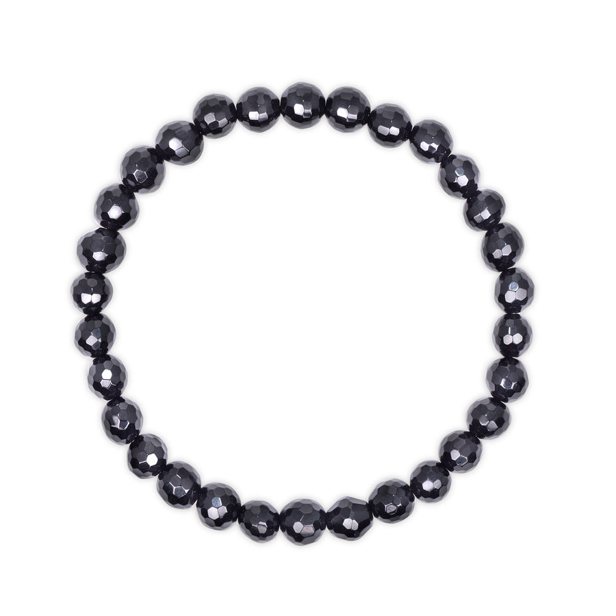 Faceted Onyx Beaded Bracelet