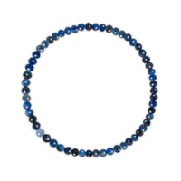 bracelet with blue and black beads on a white background