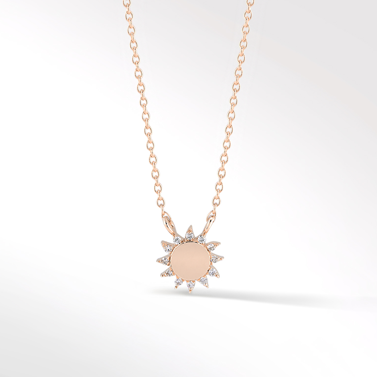 Sun Necklace with Diamond