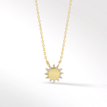 Sun Necklace with Diamond