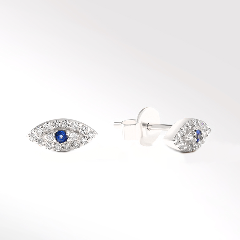 Sight Sapphire and Diamond Earrings