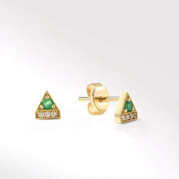 Egypt Emerald and Diamond Earrings