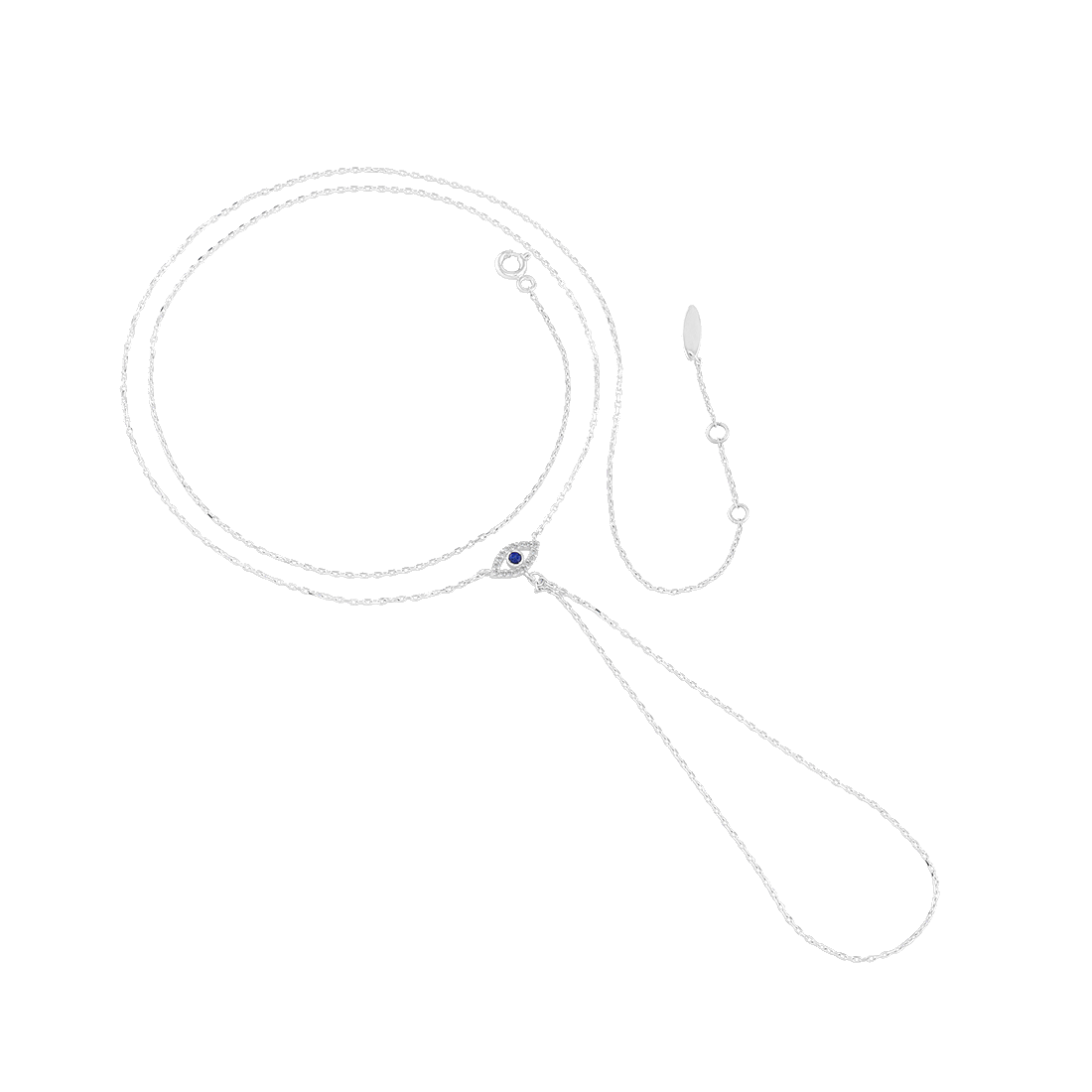 Insightful Necklace with Sapphire and Diamond