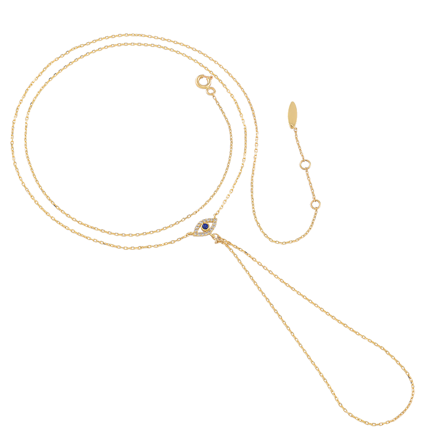 Insightful Necklace with Sapphire and Diamond