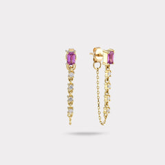 Inevitable Pink Tourmaline and Diamond Earrings