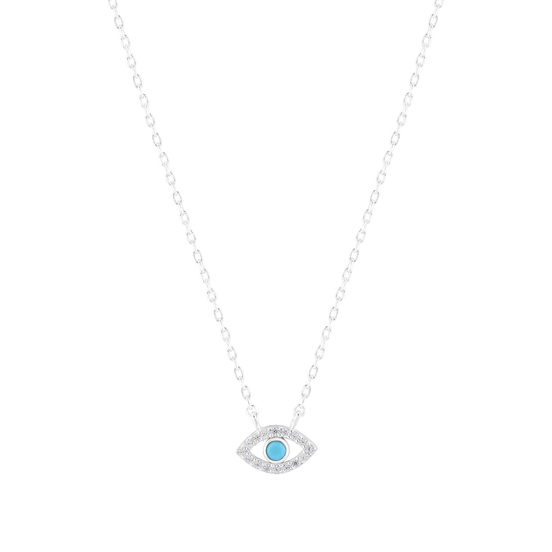 Protection Necklace with Turquoise and Diamond
