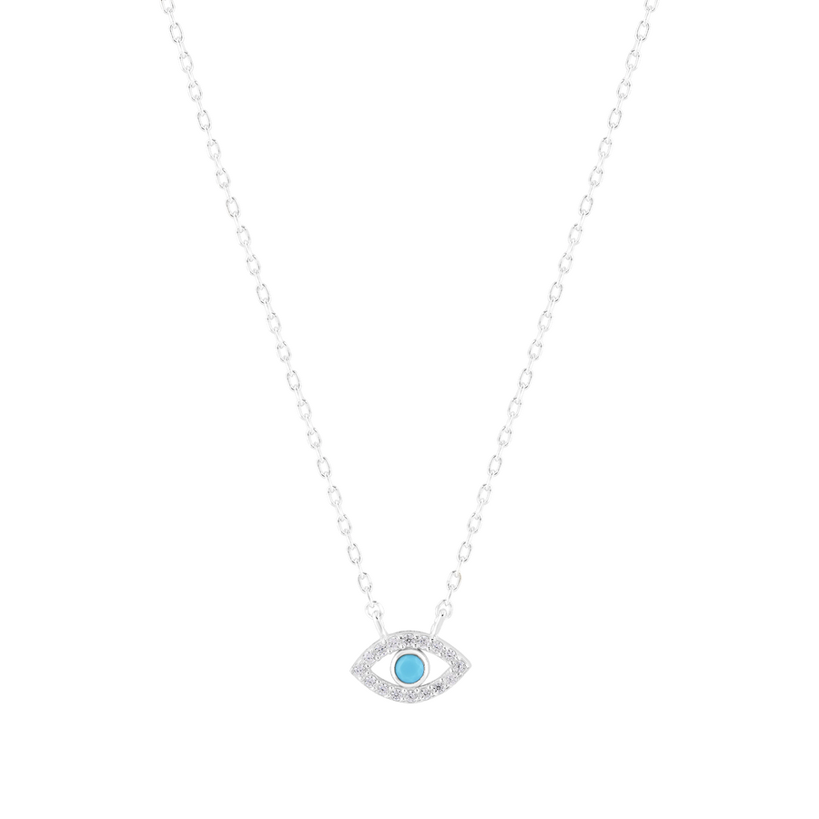 Protection Necklace with Turquoise and Diamond