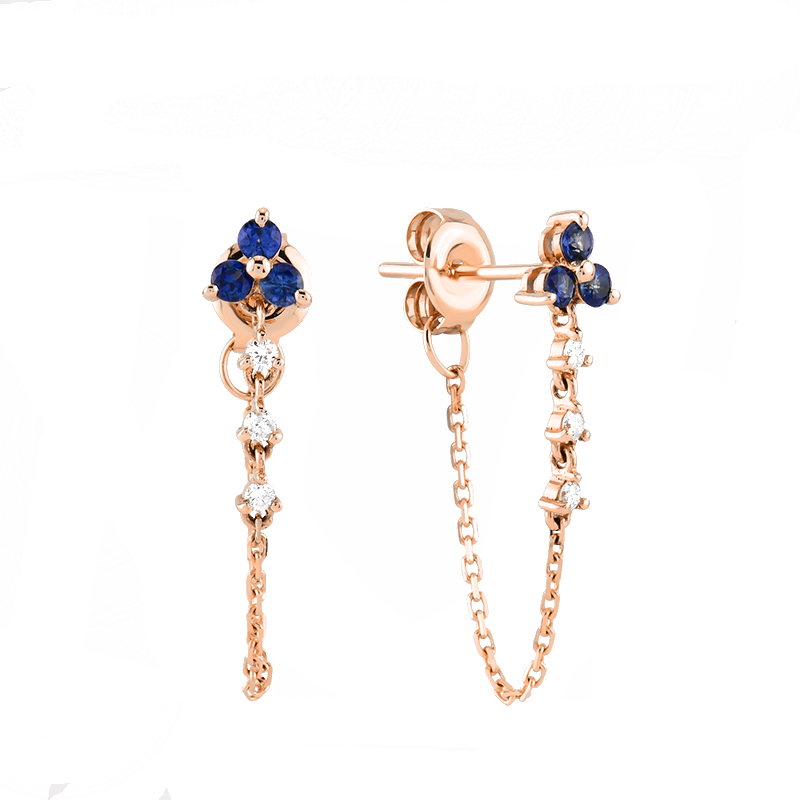 Finest Sapphire and Diamond Earrings
