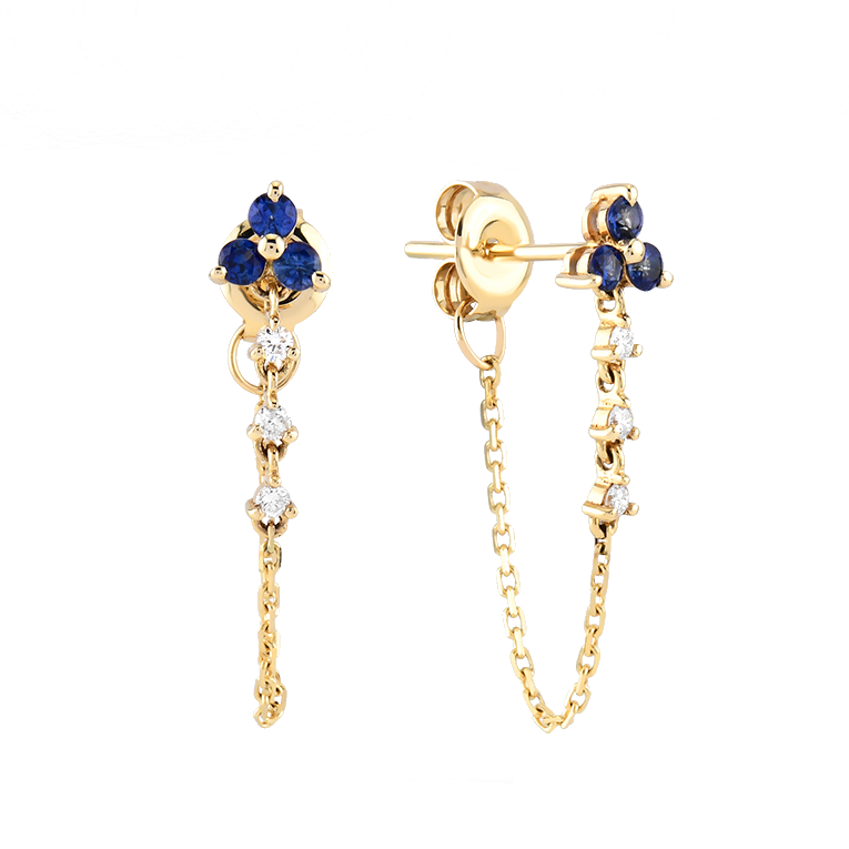 Finest Sapphire and Diamond Earrings