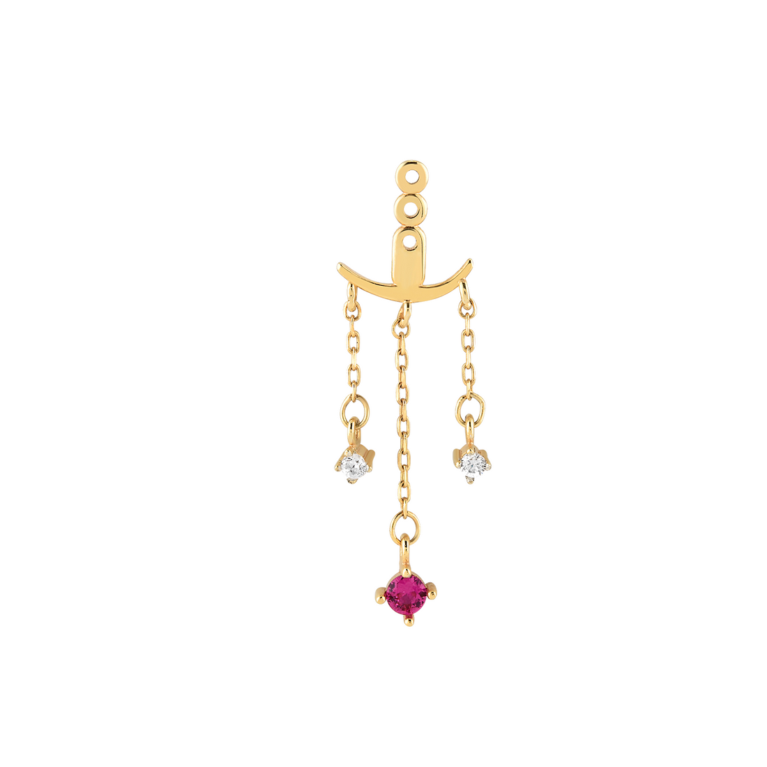 Prophetic Ruby and Diamond Earrings