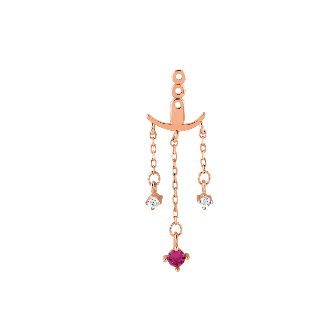 Prophetic Ruby and Diamond Earrings