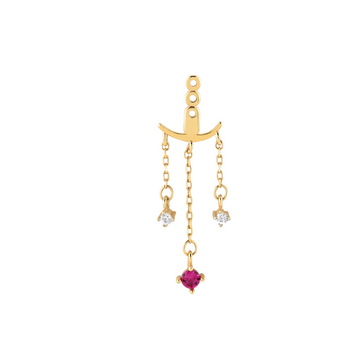 Prophetic Ruby and Diamond Earrings