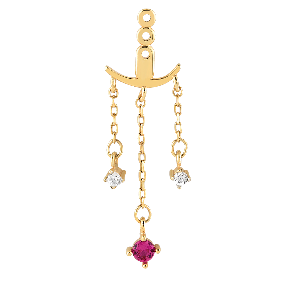 Prophetic Ruby and Diamond Earrings