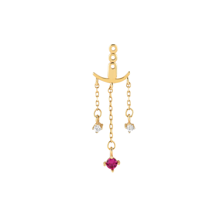 Prophetic Ruby and Diamond Earrings