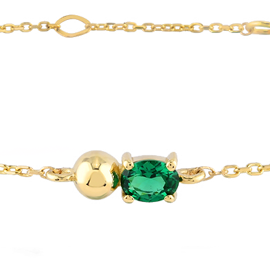 Saturn Emerald Bracelet