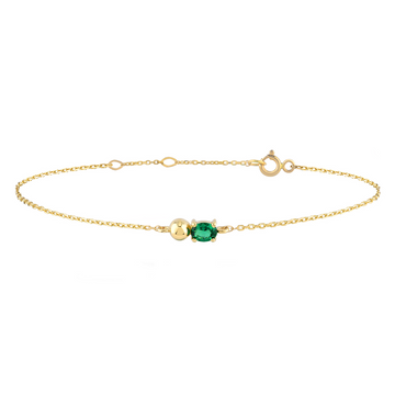 Saturn Emerald Bracelet