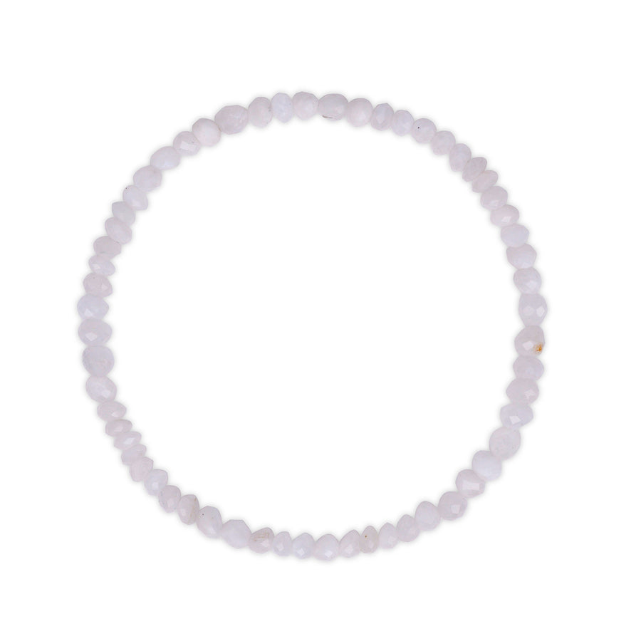 Faceted Moonstone Beaded Bracelet