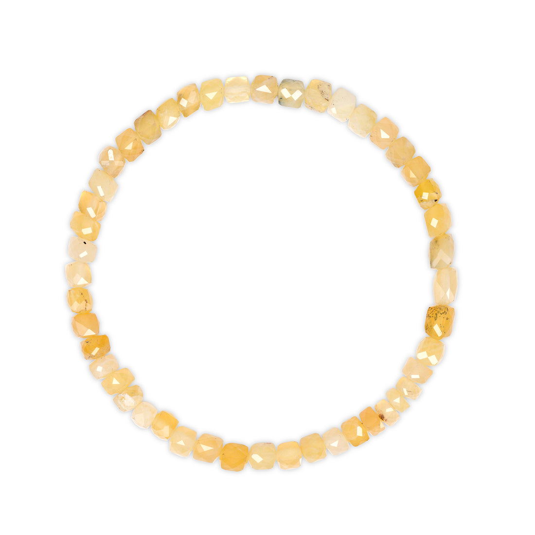 Faceted Yellow Opal Beaded Bracelet